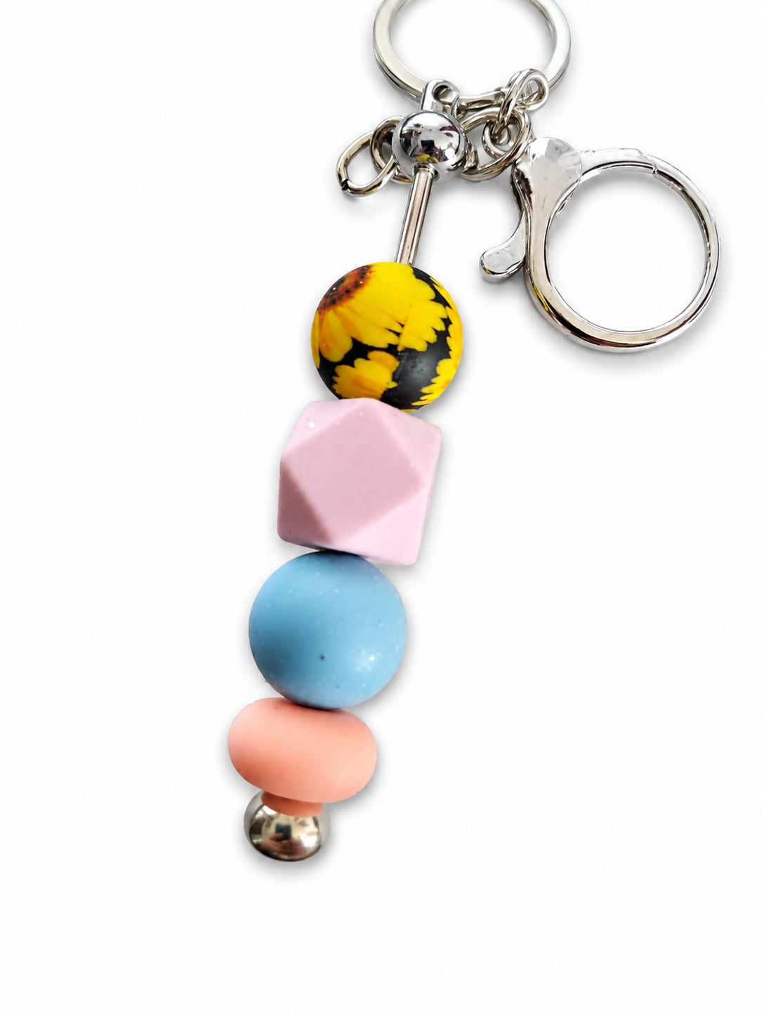 Personalized Beaded Zipper Clip – Handmade Metal Alloy Zipper Pull with Custom Beads & Clip Color